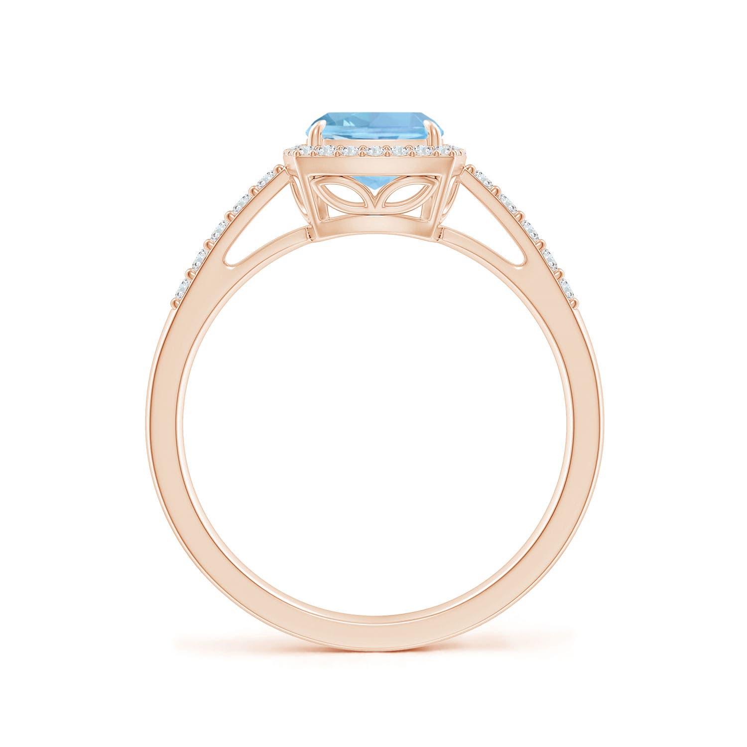 AAAA - Aquamarine / 1.43 CT / 14 KT Rose Gold