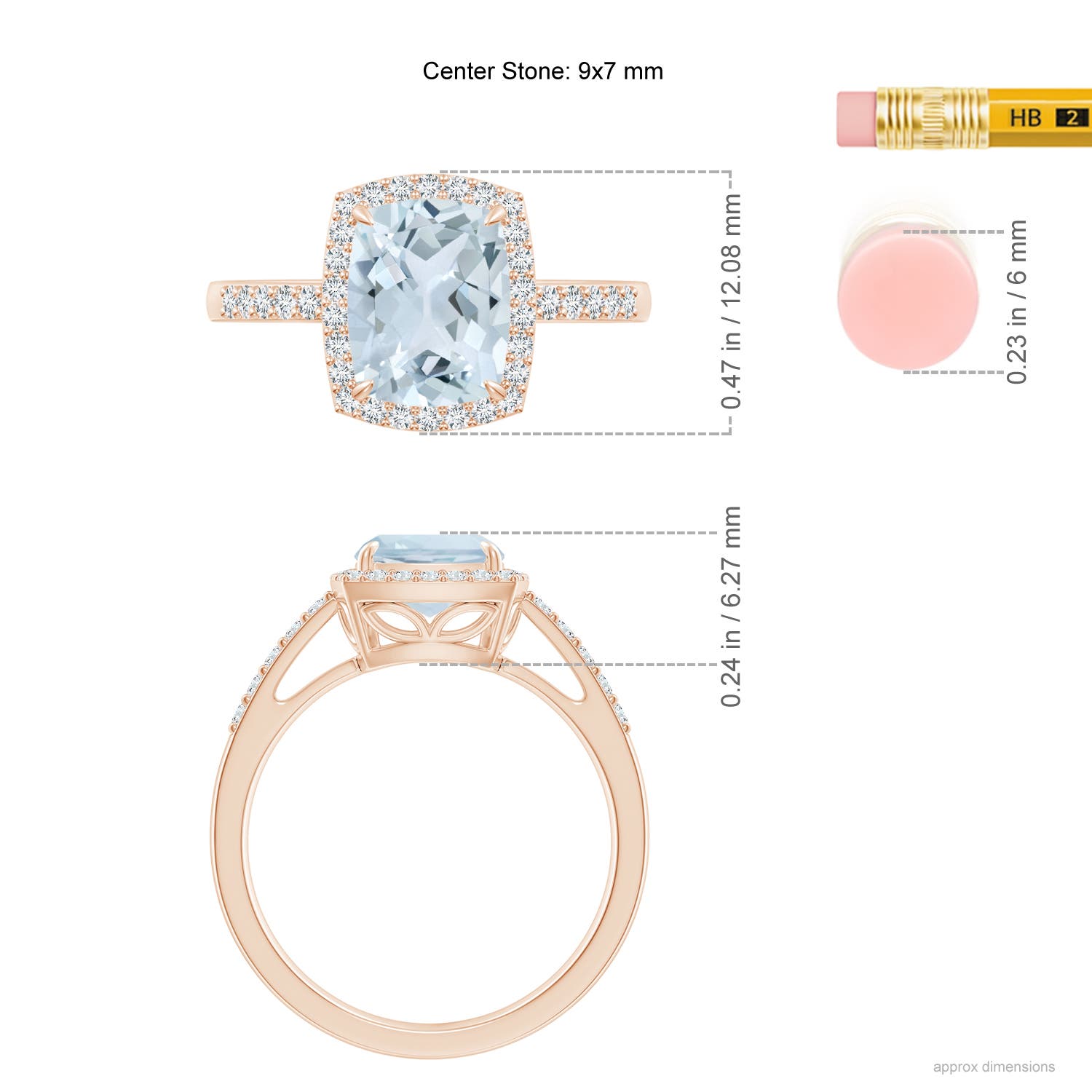 A - Aquamarine / 2.18 CT / 14 KT Rose Gold