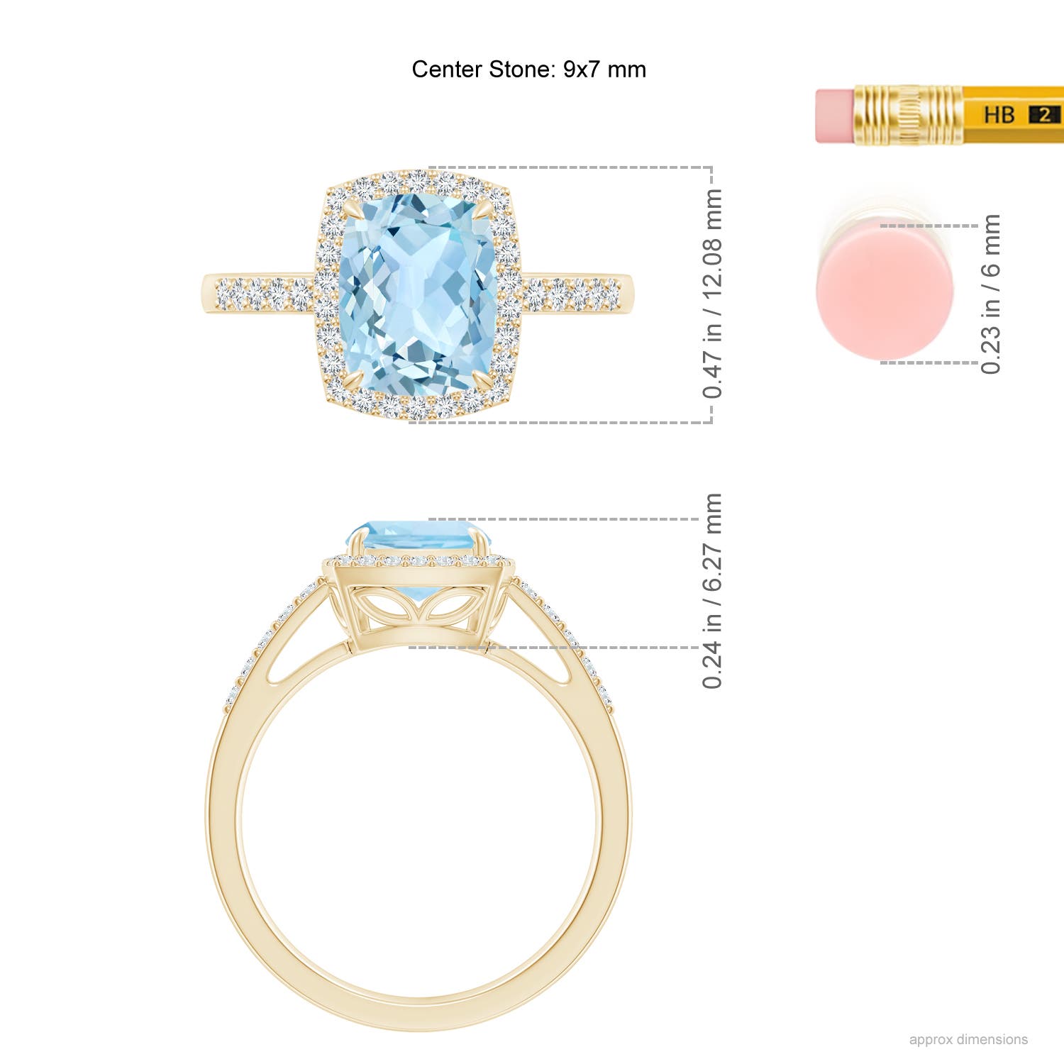 AAA - Aquamarine / 2.18 CT / 14 KT Yellow Gold