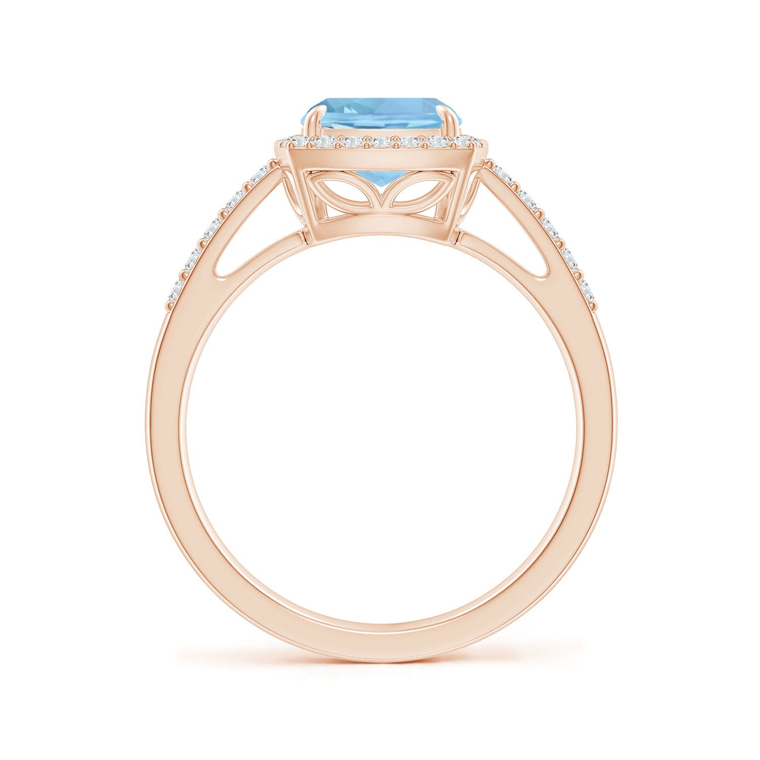 AAAA - Aquamarine / 2.18 CT / 14 KT Rose Gold