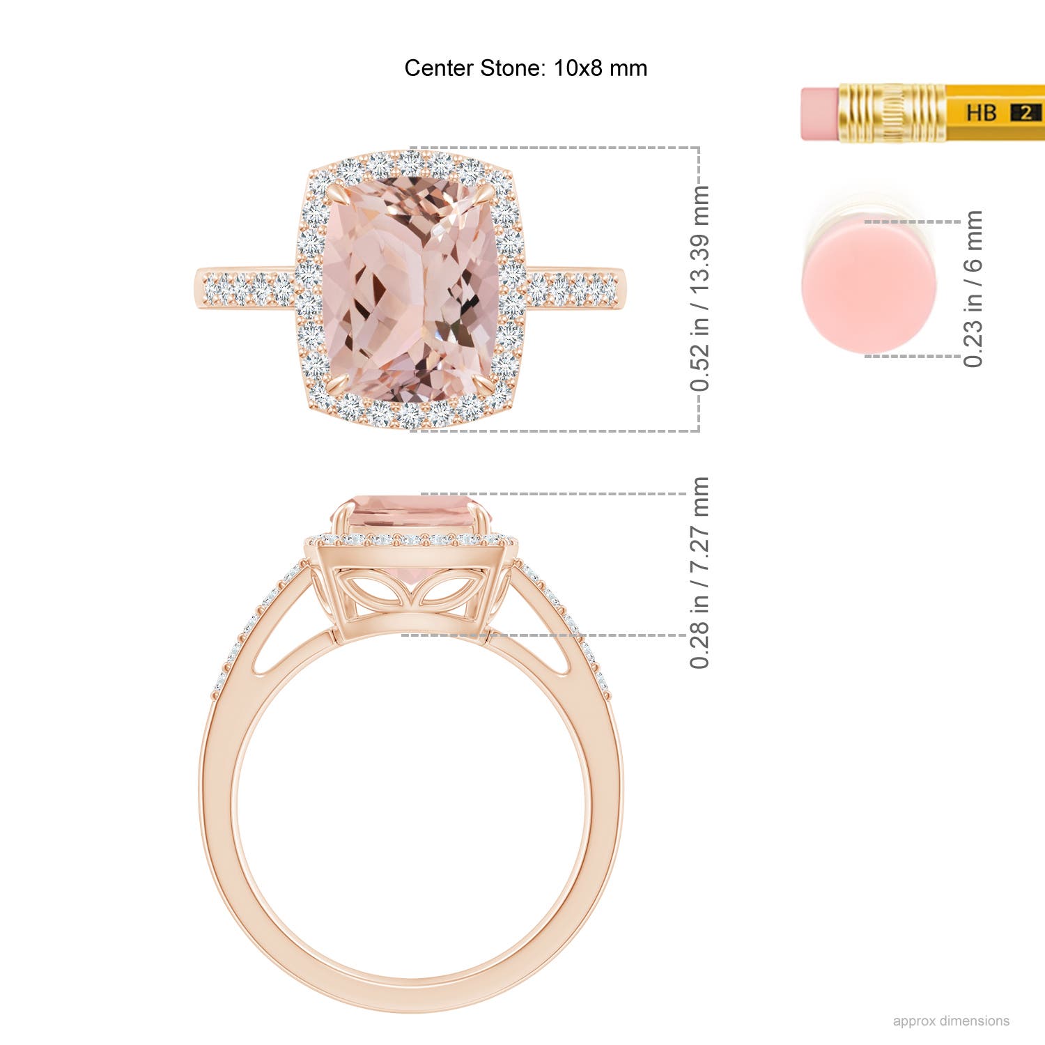 AAA - Morganite / 3.1 CT / 14 KT Rose Gold