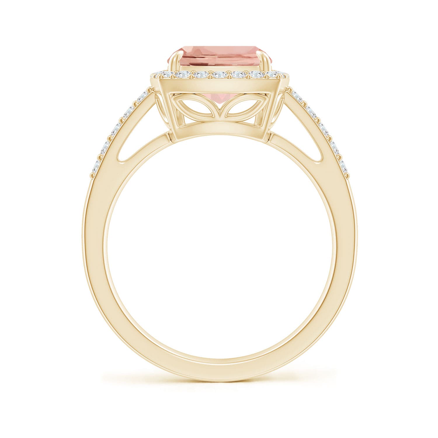 AAAA - Morganite / 3.1 CT / 14 KT Yellow Gold