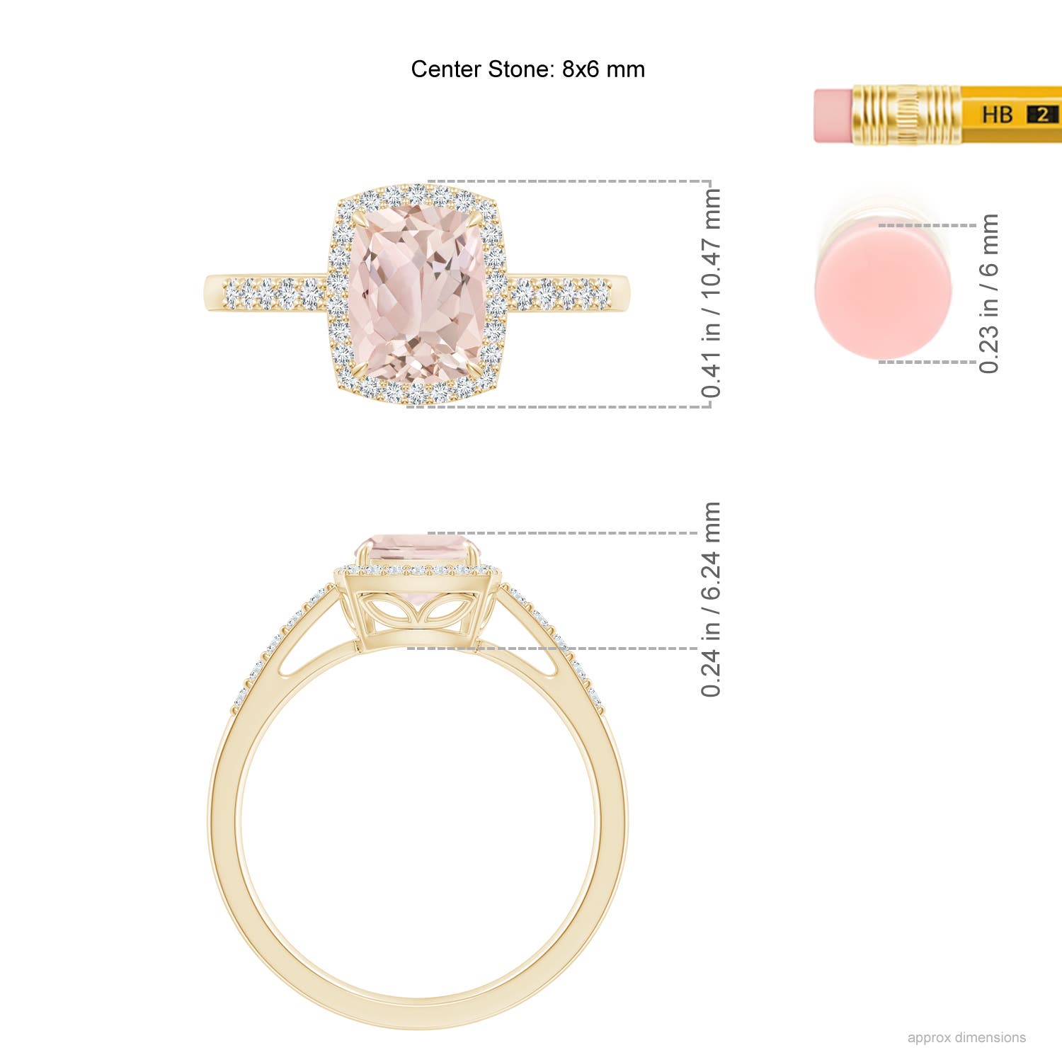 A - Morganite / 1.43 CT / 14 KT Yellow Gold