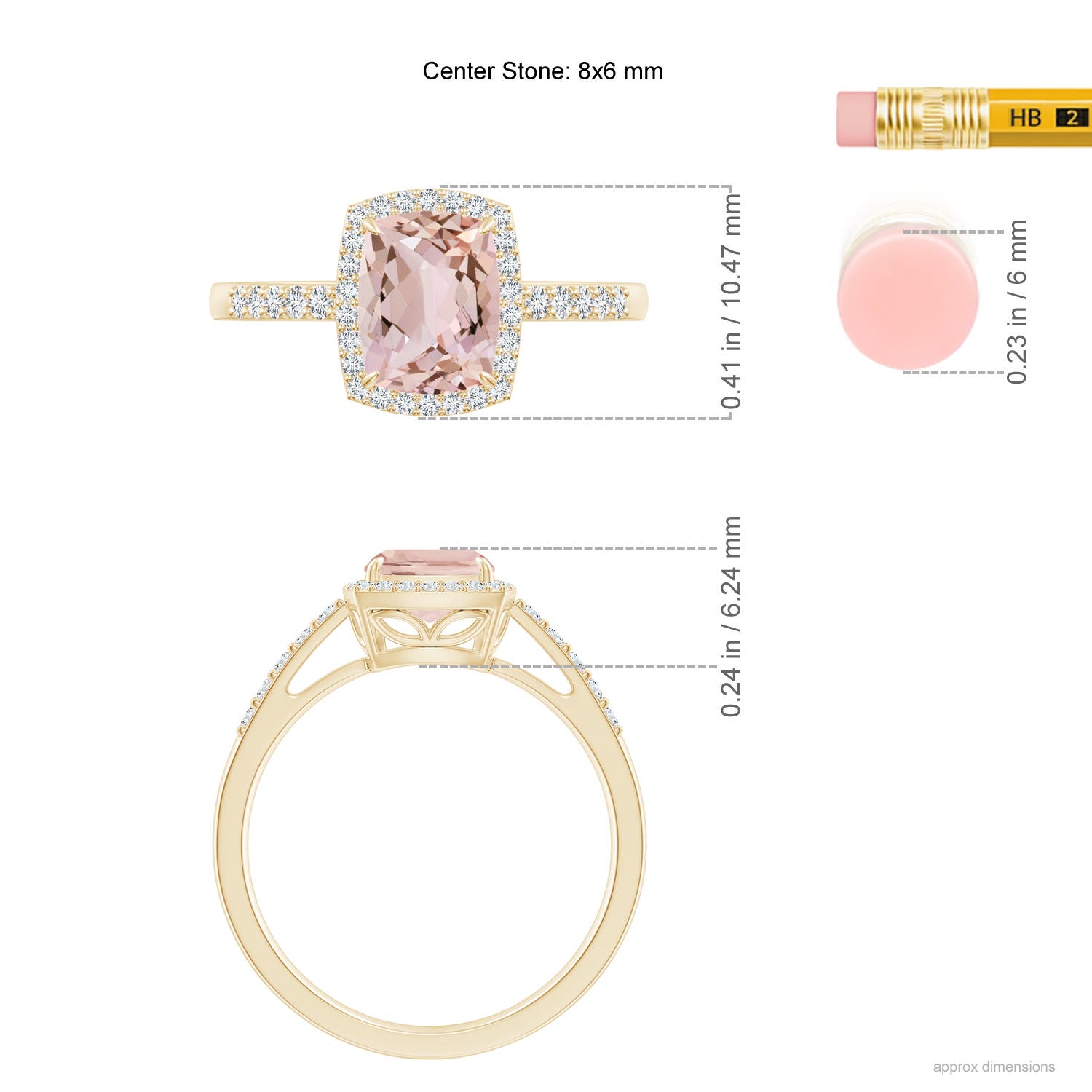 AA - Morganite / 1.43 CT / 14 KT Yellow Gold