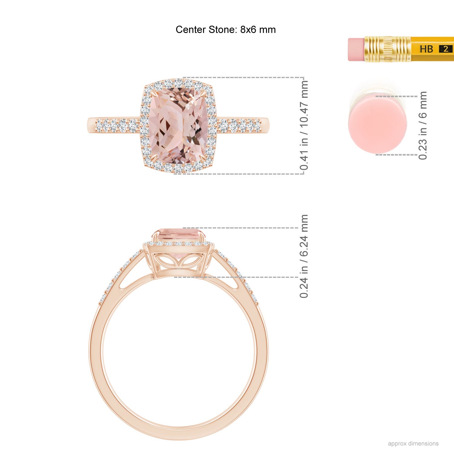 AAA - Morganite / 1.43 CT / 14 KT Rose Gold