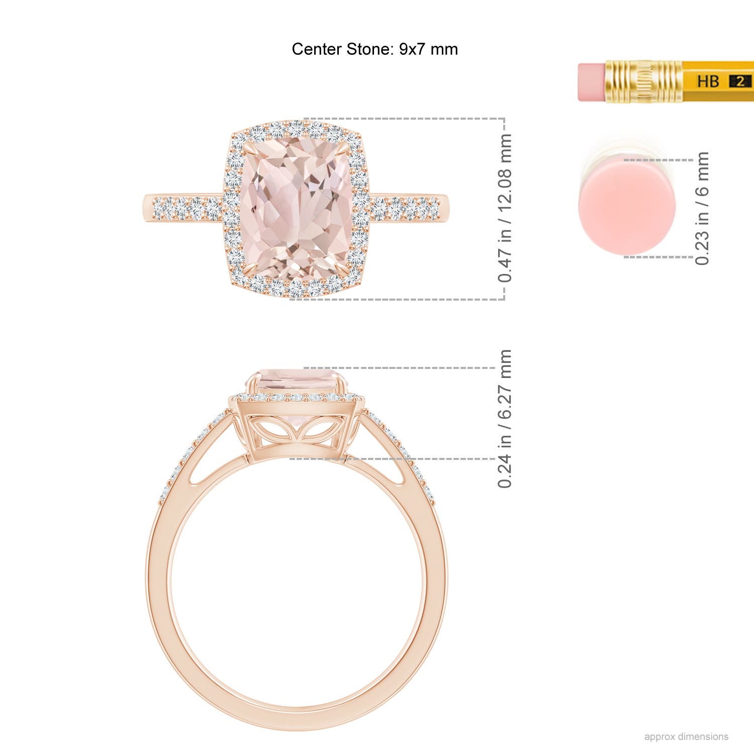 A - Morganite / 2.13 CT / 14 KT Rose Gold