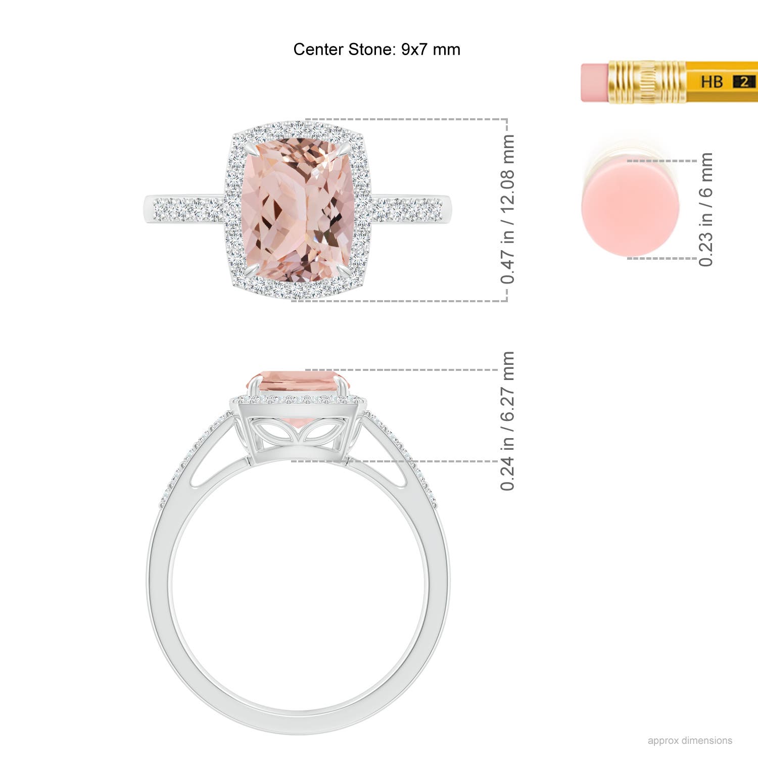 AAA - Morganite / 2.13 CT / 14 KT White Gold