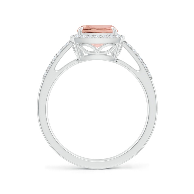 Rectangular Sparkling Halo Ring