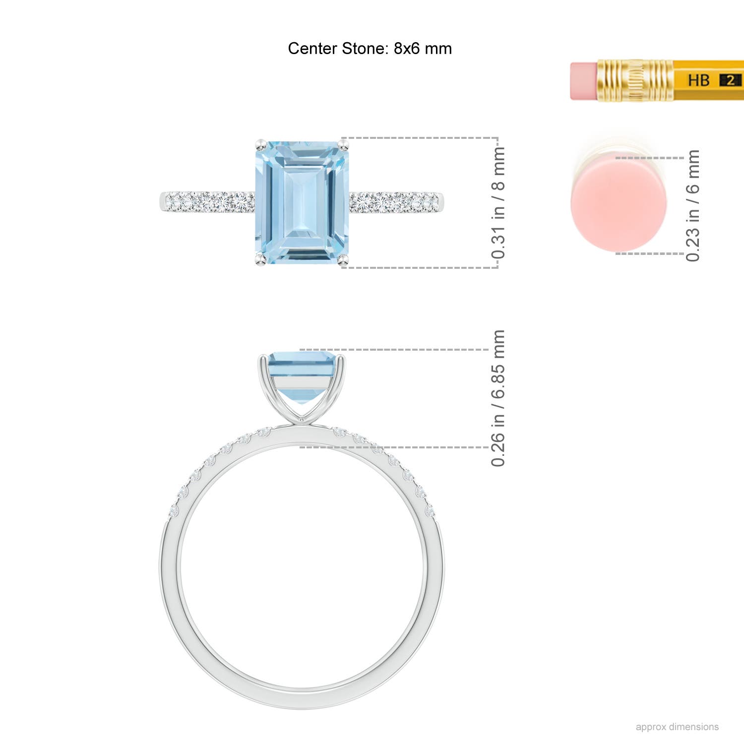 AA - Aquamarine / 1.52 CT / 14 KT White Gold