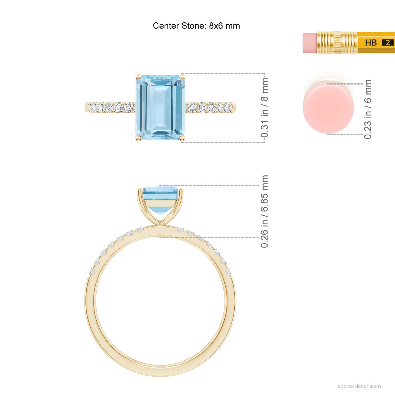 AAA - Aquamarine / 1.52 CT / 14 KT Yellow Gold