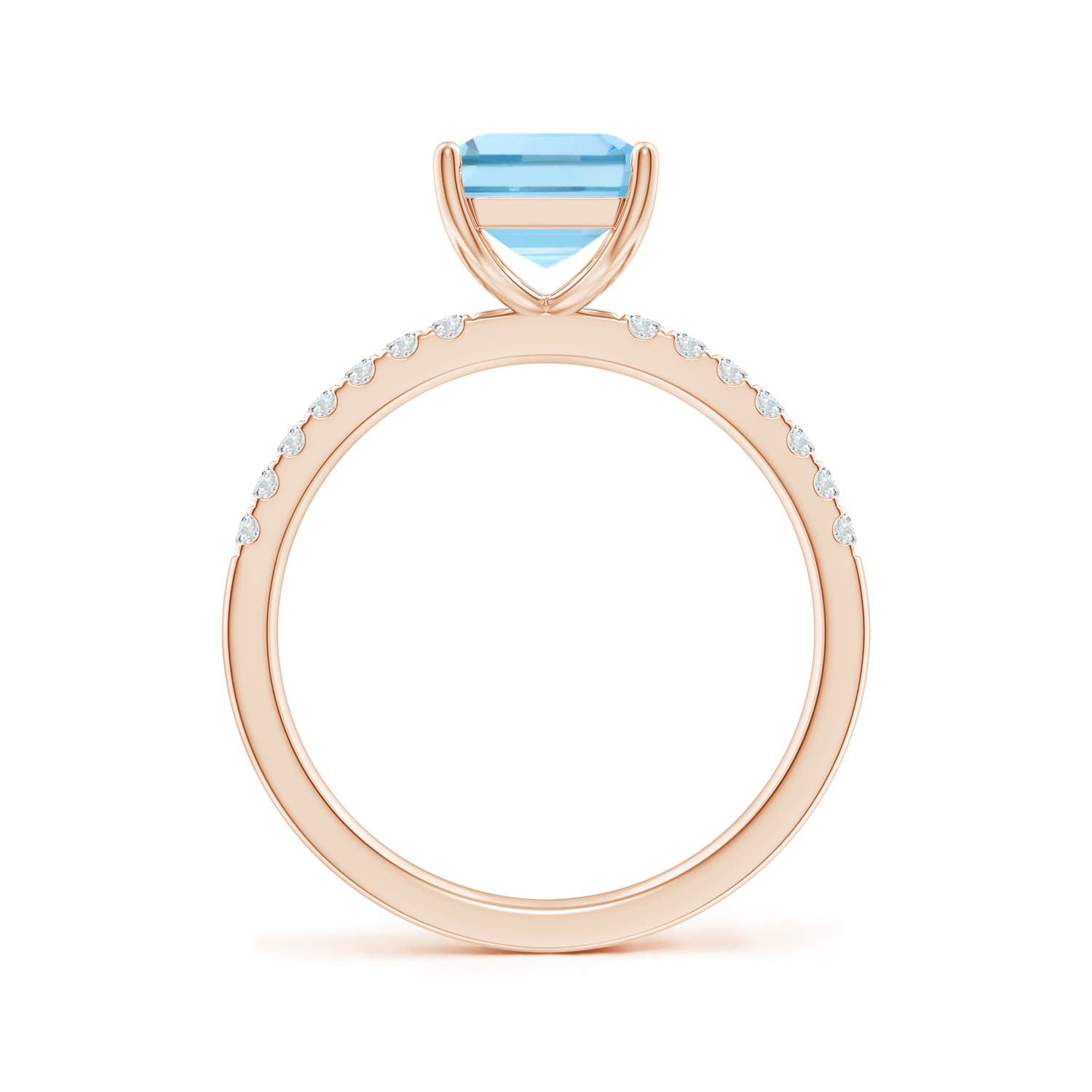 AAAA - Aquamarine / 2.2 CT / 14 KT Rose Gold