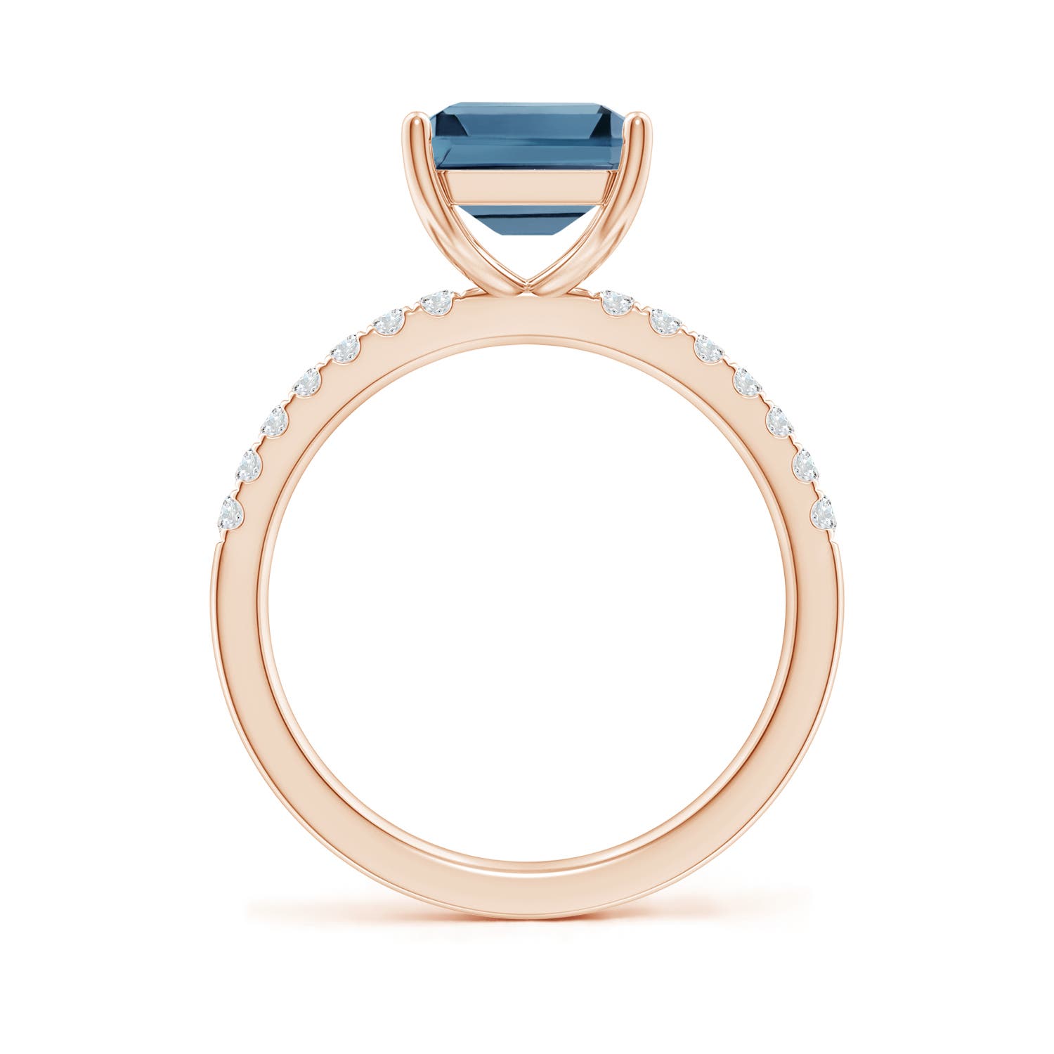 A - London Blue Topaz / 4.25 CT / 14 KT Rose Gold