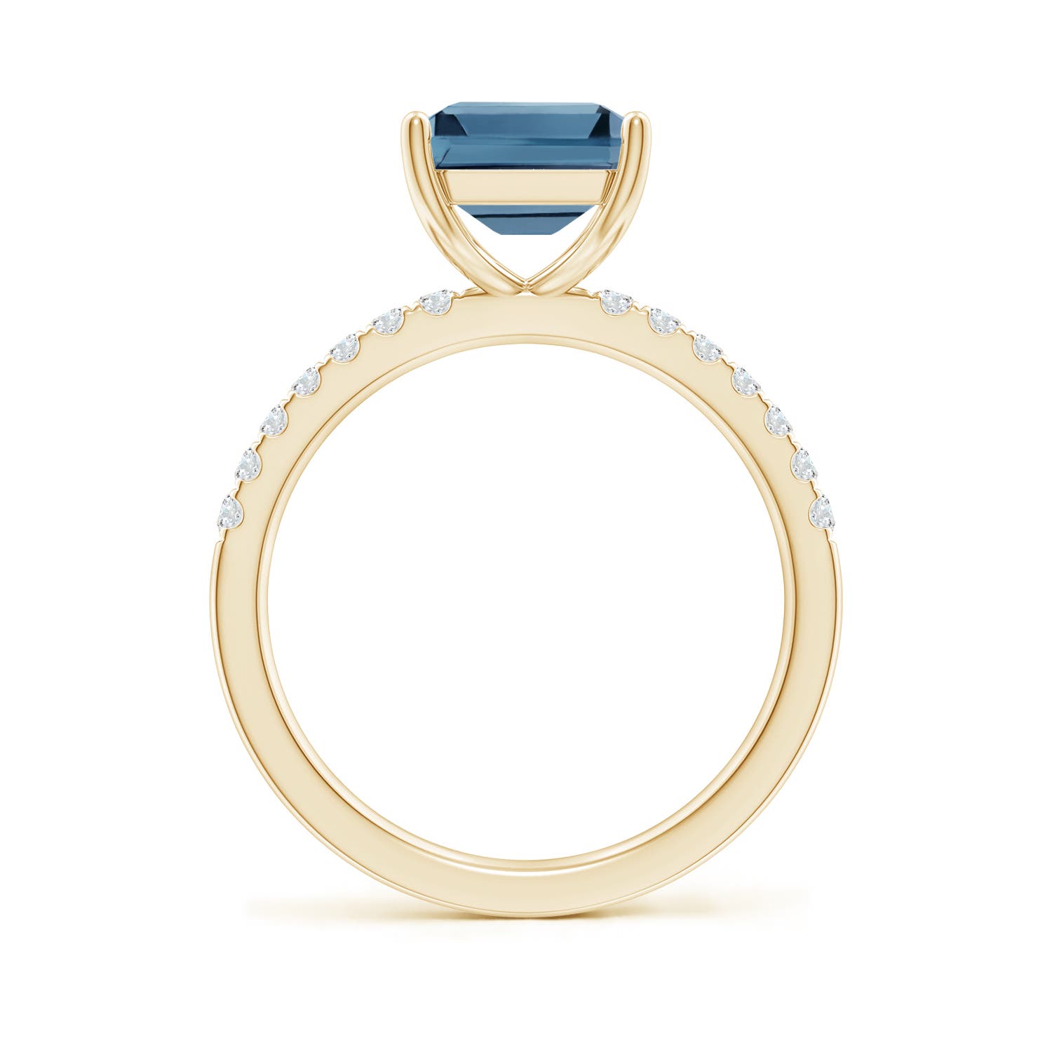 A - London Blue Topaz / 4.25 CT / 14 KT Yellow Gold