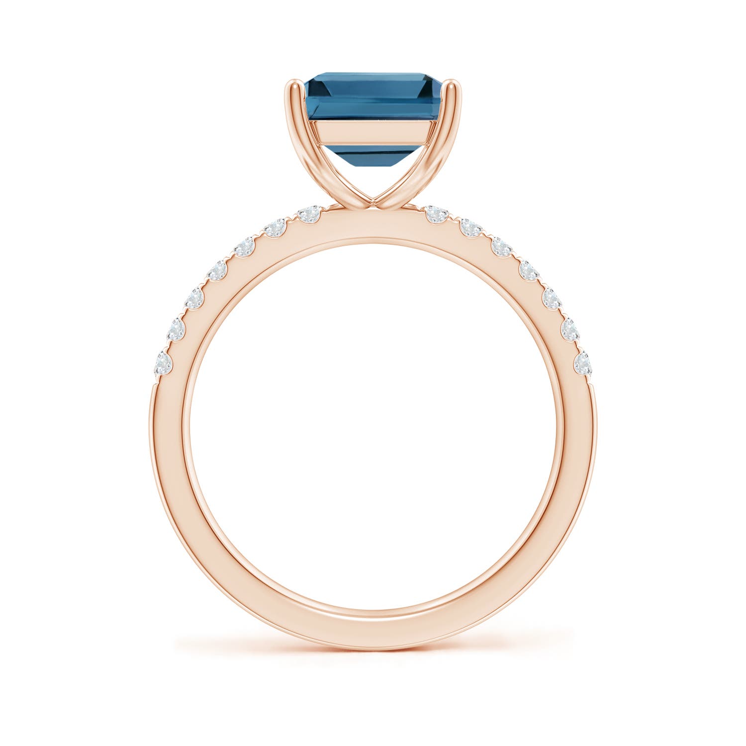 AA - London Blue Topaz / 4.25 CT / 14 KT Rose Gold