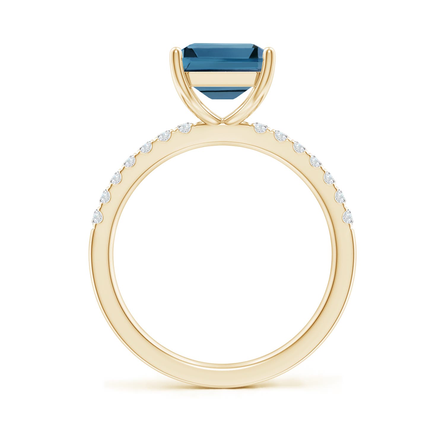 AA - London Blue Topaz / 4.25 CT / 14 KT Yellow Gold