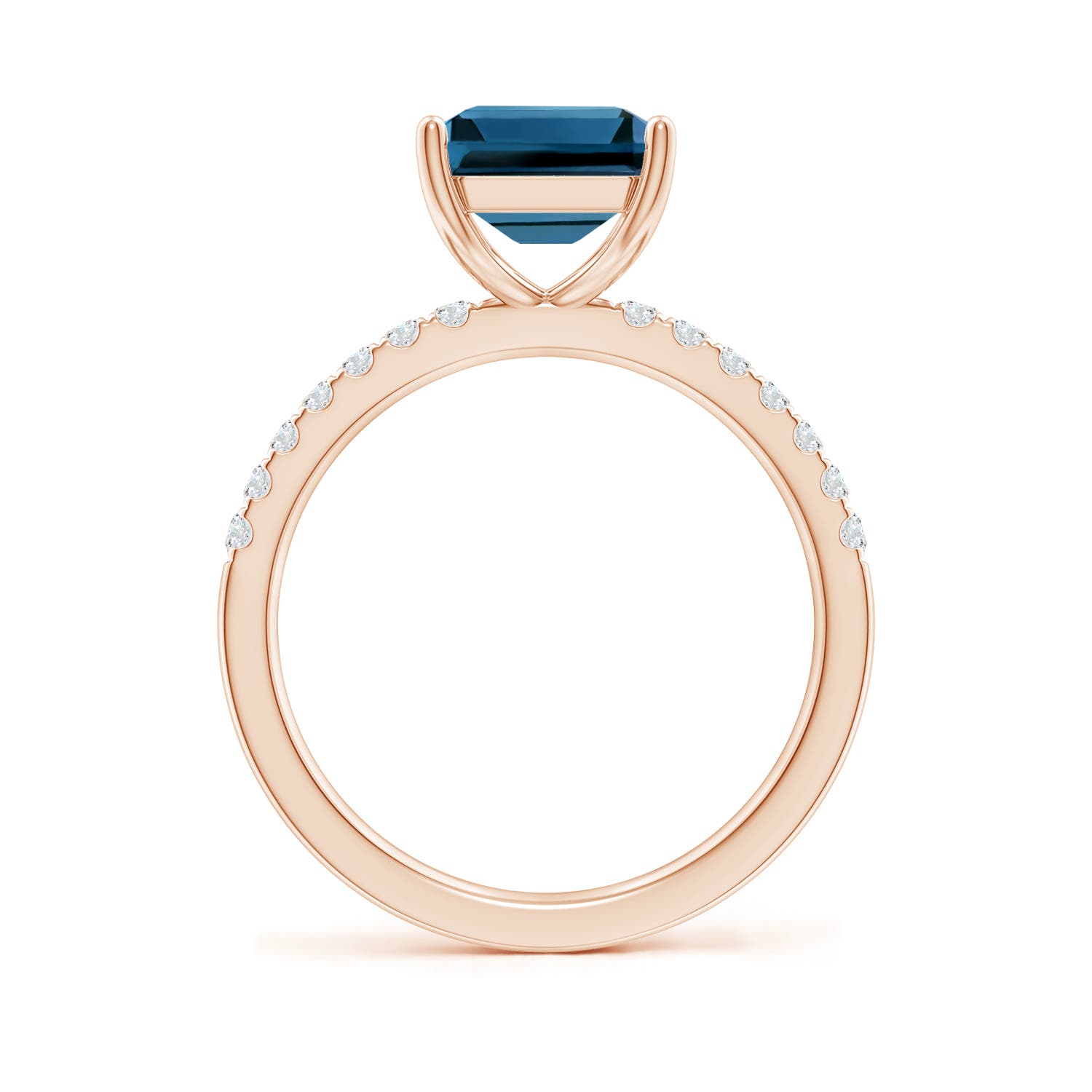 AAA - London Blue Topaz / 4.25 CT / 14 KT Rose Gold