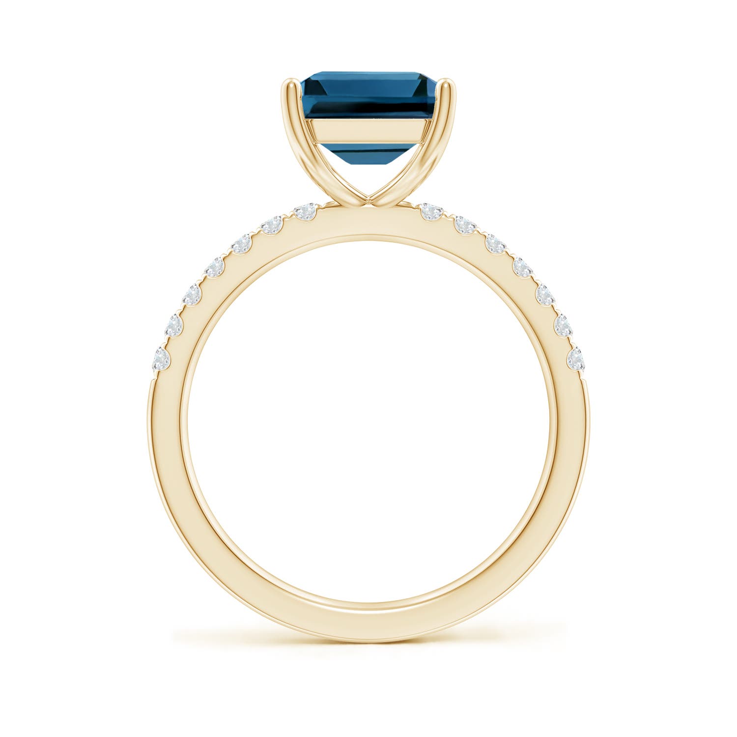 AAA - London Blue Topaz / 4.25 CT / 14 KT Yellow Gold