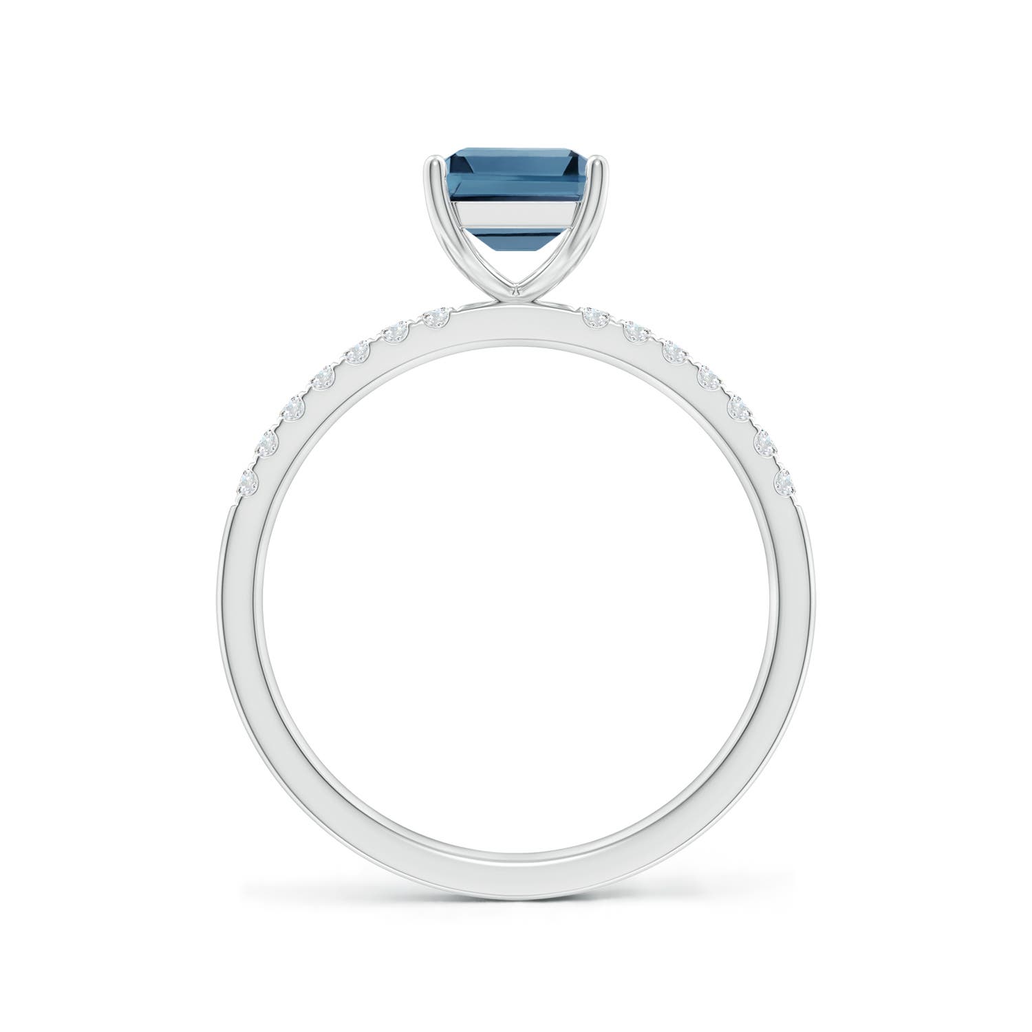 A - London Blue Topaz / 2.12 CT / 14 KT White Gold