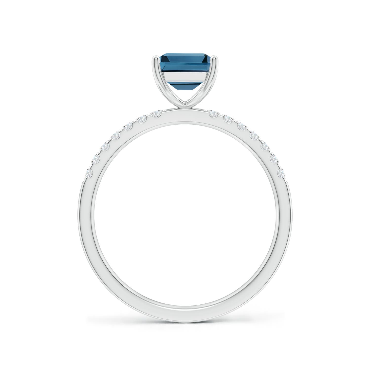 AA - London Blue Topaz / 2.12 CT / 14 KT White Gold