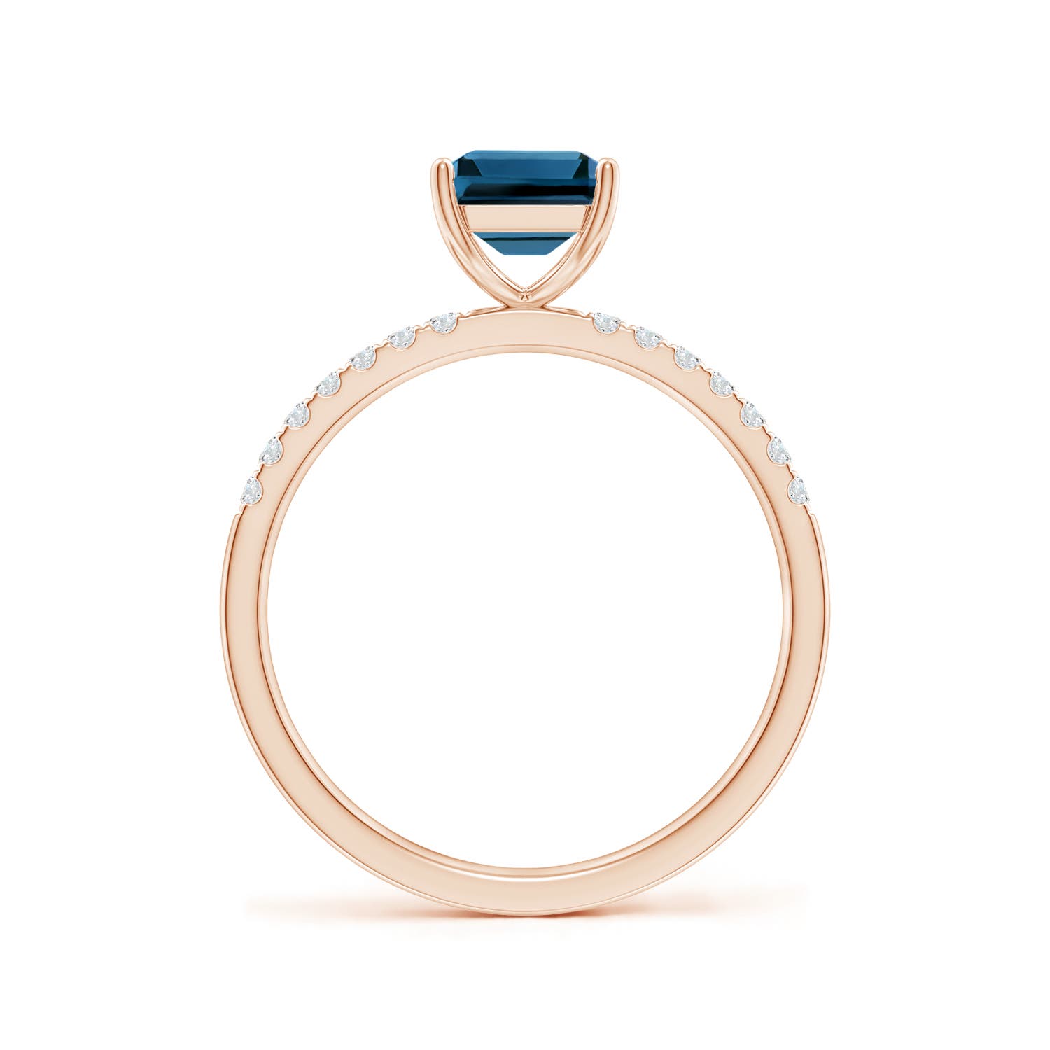 AAA - London Blue Topaz / 2.12 CT / 14 KT Rose Gold