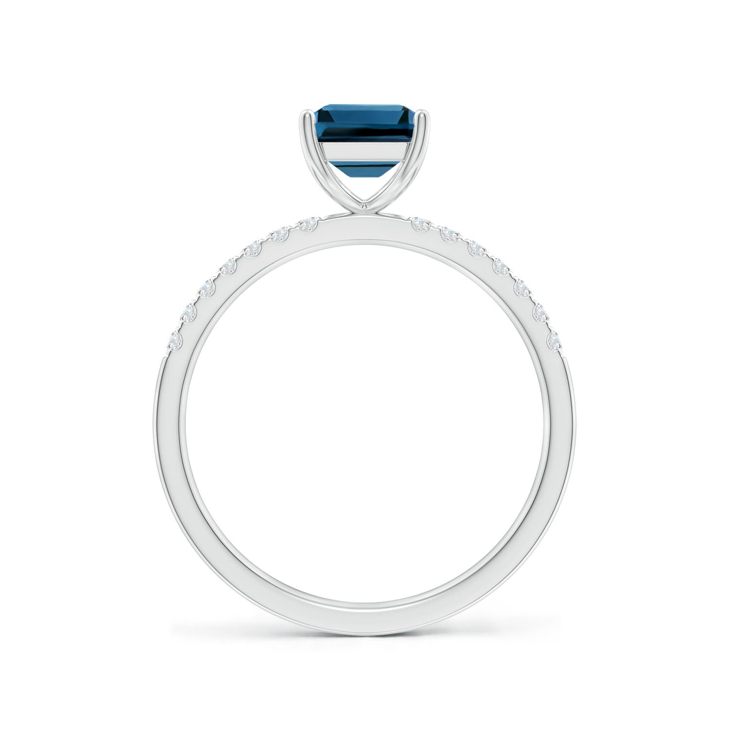 AAA - London Blue Topaz / 2.12 CT / 14 KT White Gold