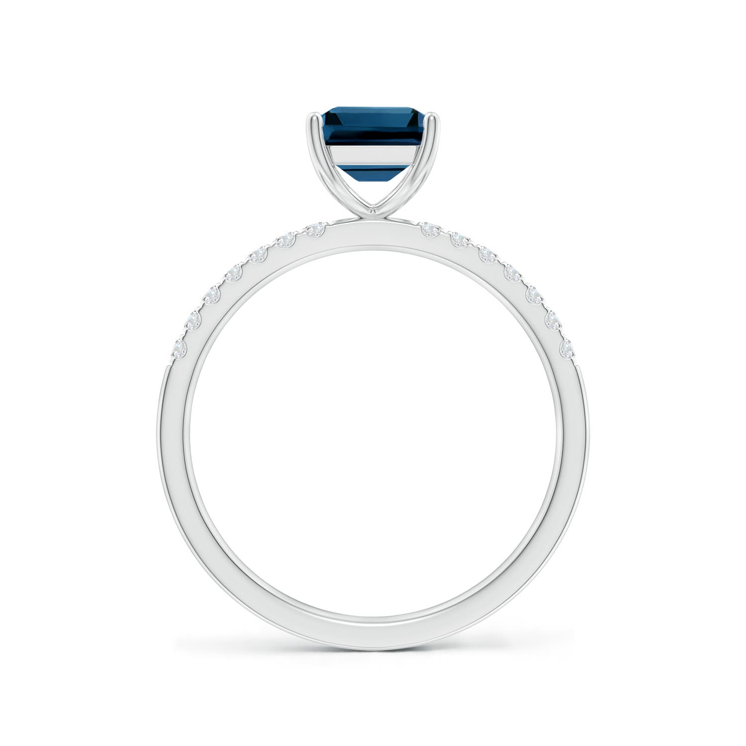 AAAA - London Blue Topaz / 2.12 CT / 14 KT White Gold