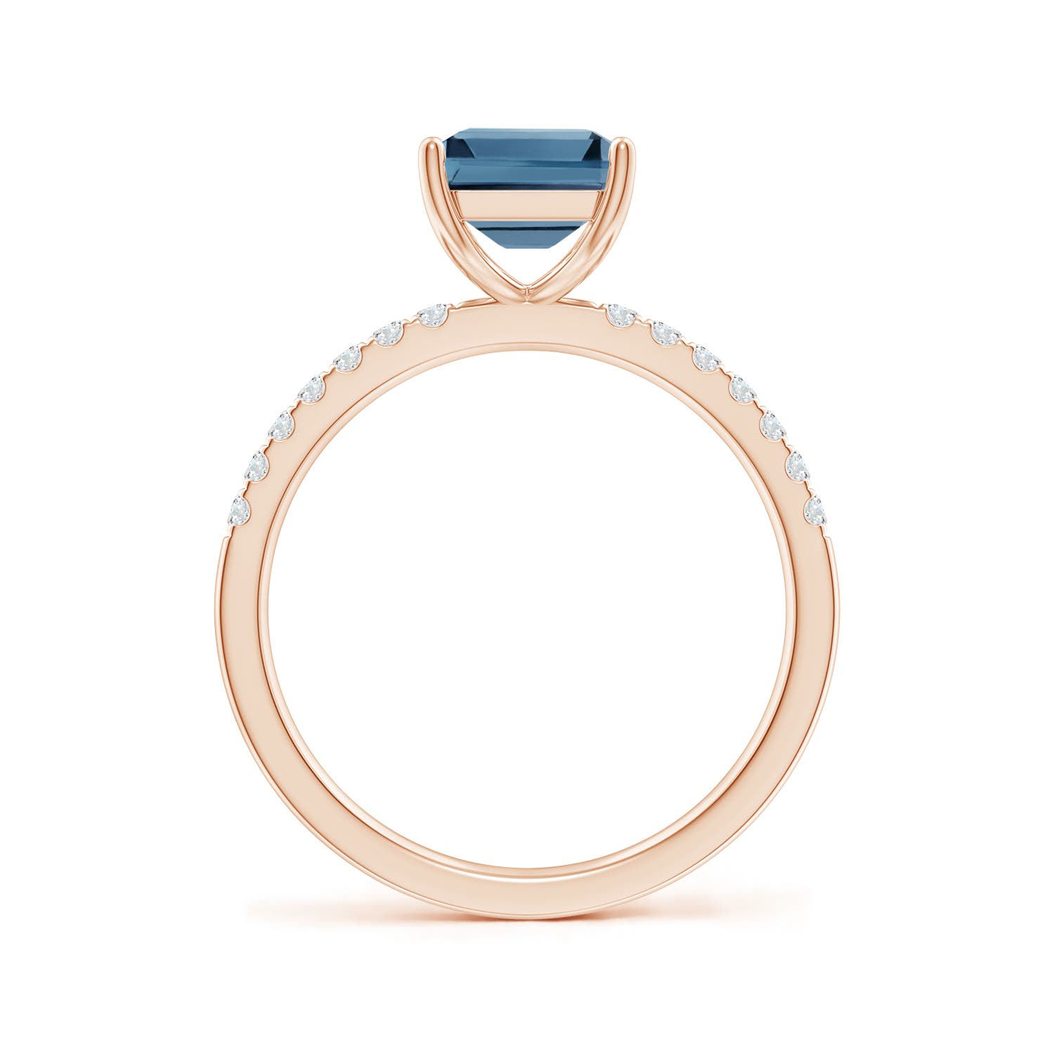 A - London Blue Topaz / 2.95 CT / 14 KT Rose Gold