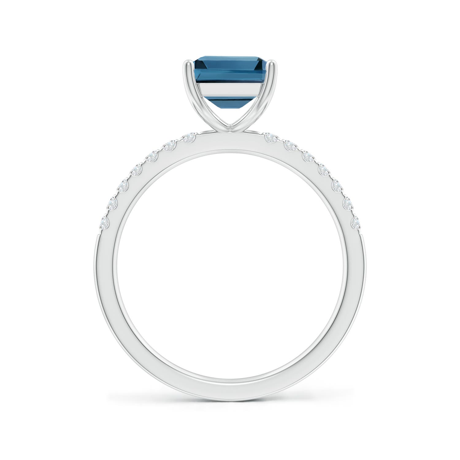 AA - London Blue Topaz / 2.95 CT / 14 KT White Gold