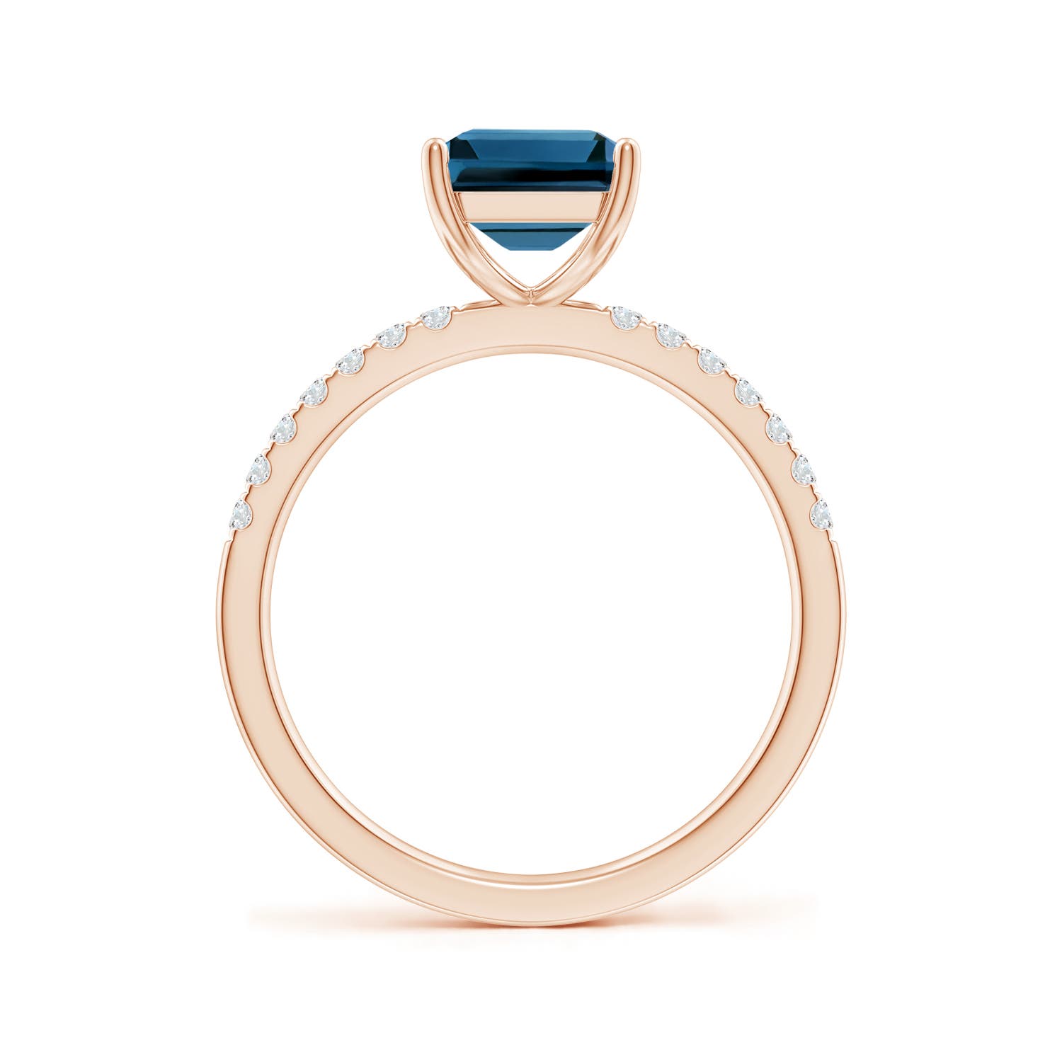 AAA - London Blue Topaz / 2.95 CT / 14 KT Rose Gold