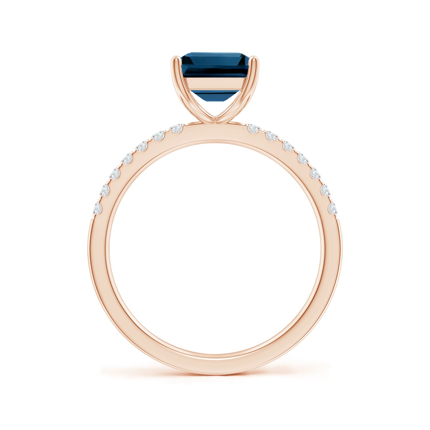 AAAA - London Blue Topaz / 2.95 CT / 14 KT Rose Gold