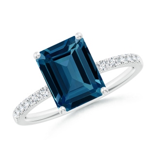 Emerald Cut AAAA London Blue Topaz