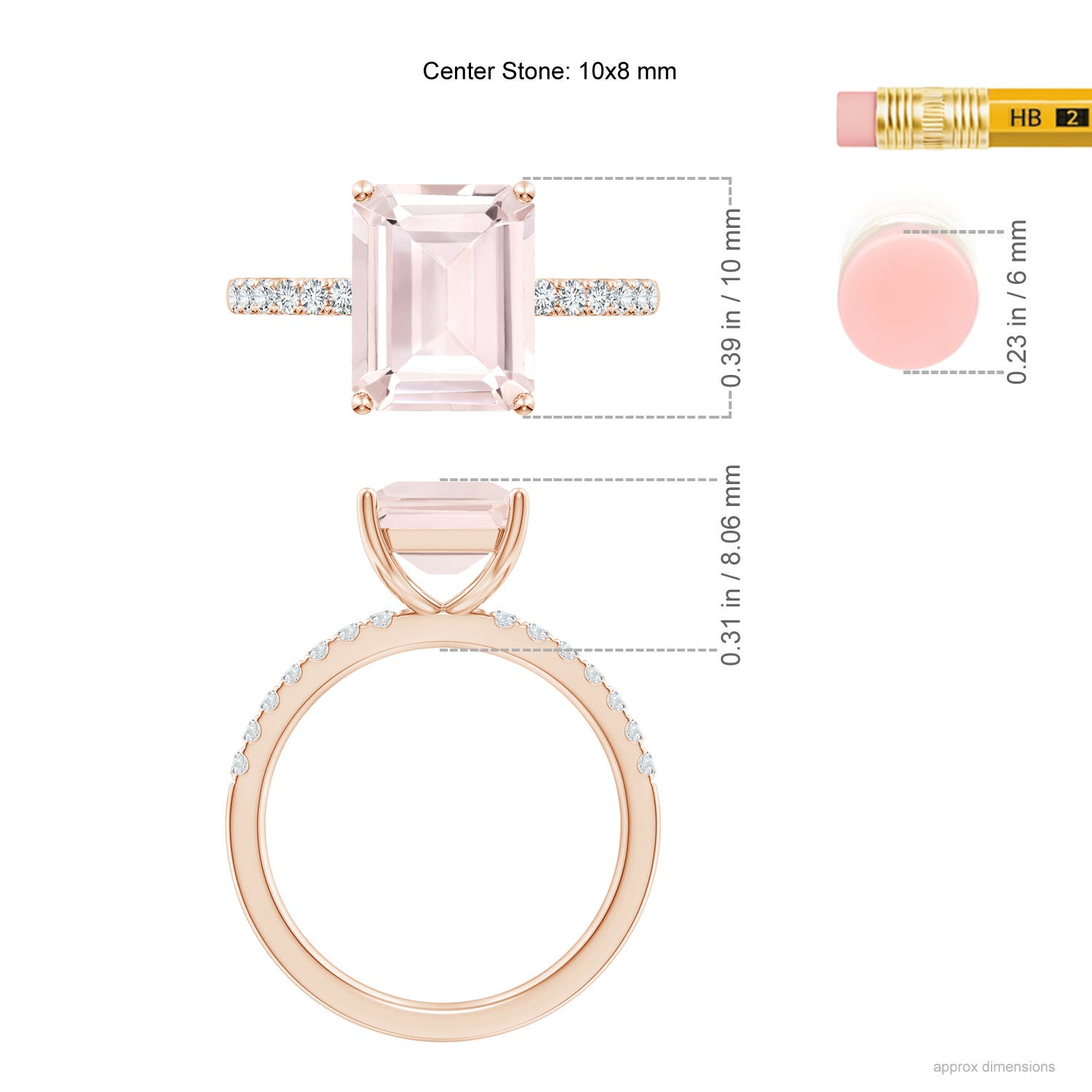 A - Morganite / 3.35 CT / 14 KT Rose Gold