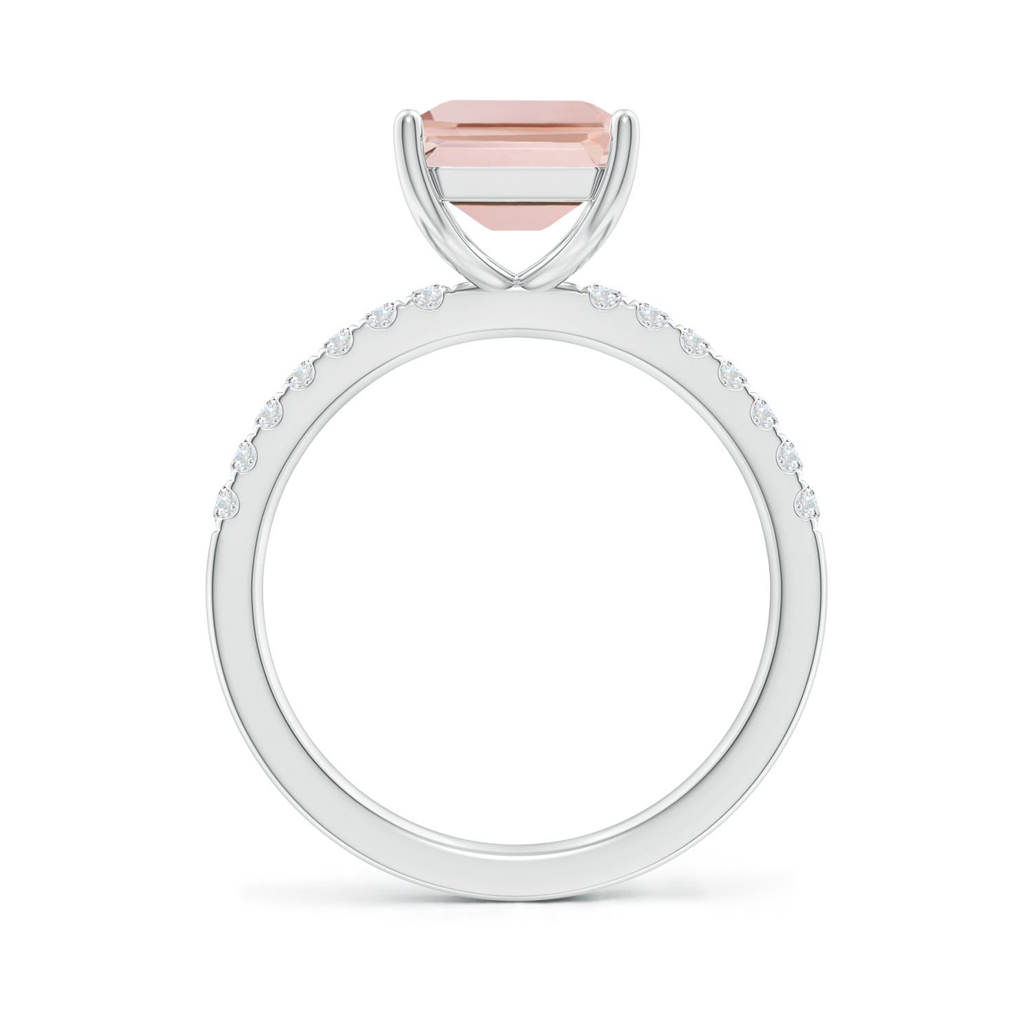 AAA - Morganite / 3.35 CT / 14 KT White Gold