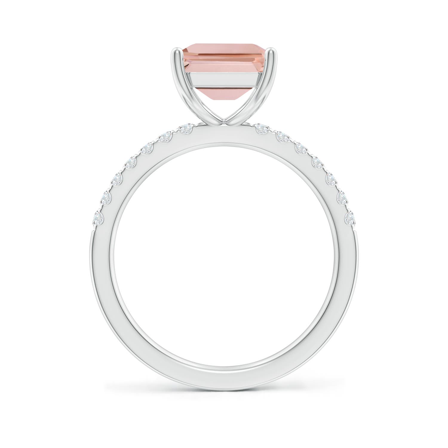 AAAA - Morganite / 3.35 CT / 14 KT White Gold