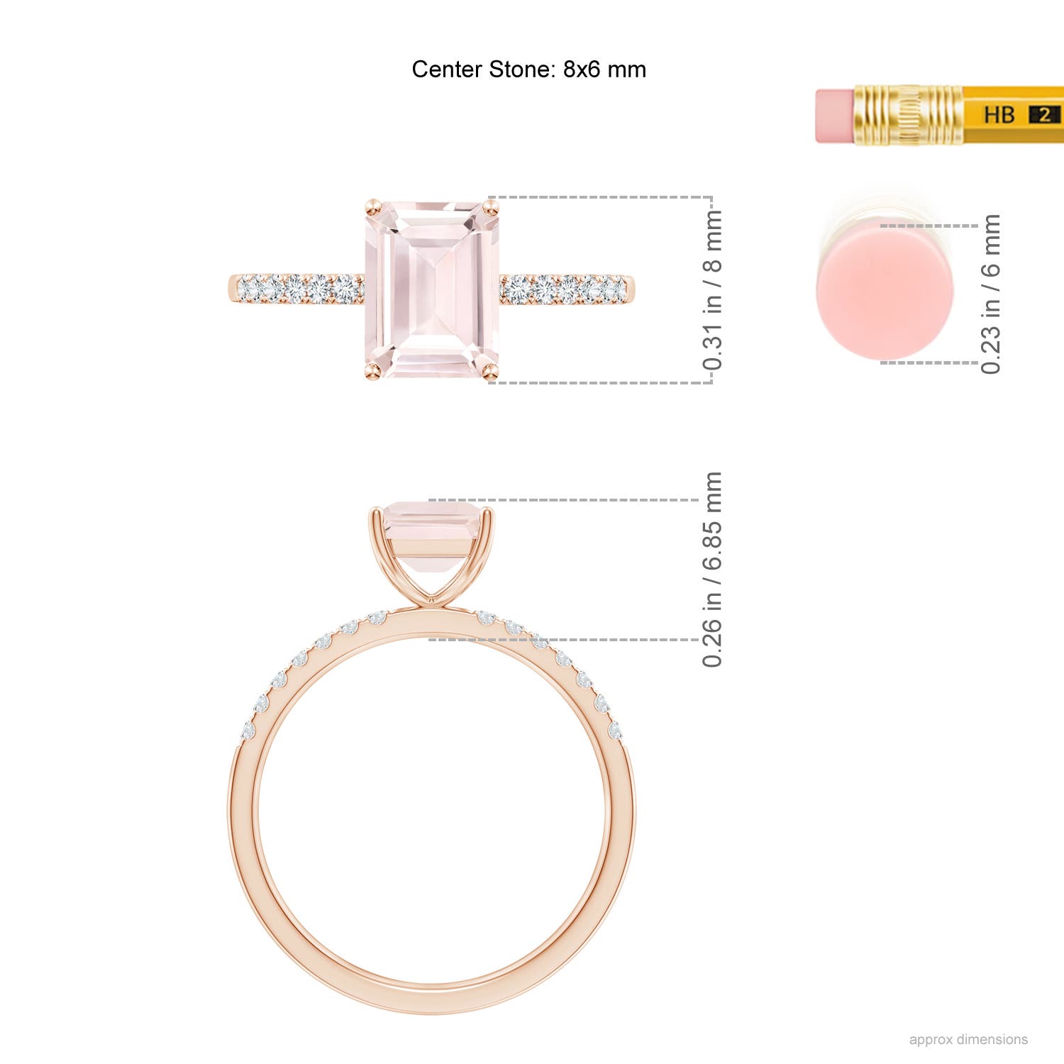 A - Morganite / 1.57 CT / 14 KT Rose Gold