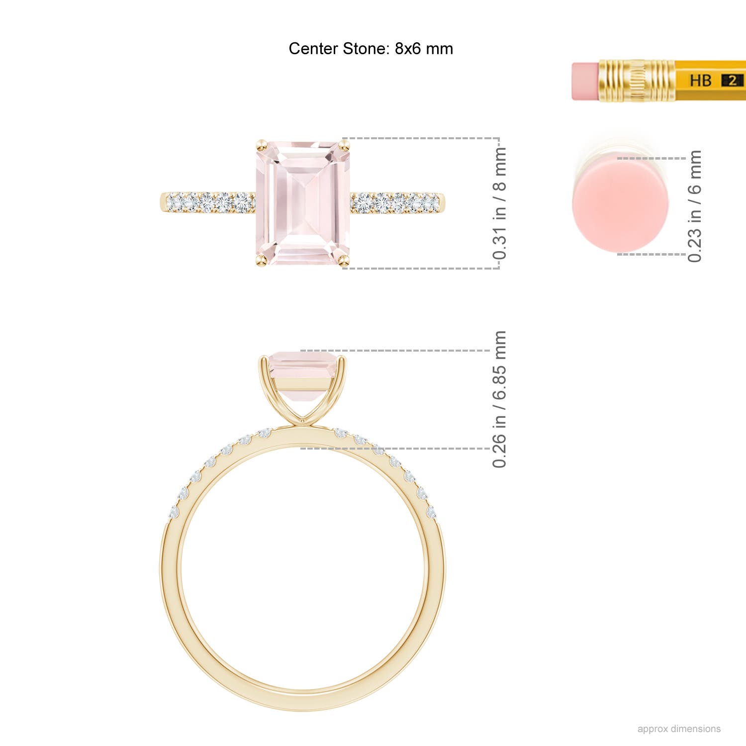 A - Morganite / 1.57 CT / 14 KT Yellow Gold