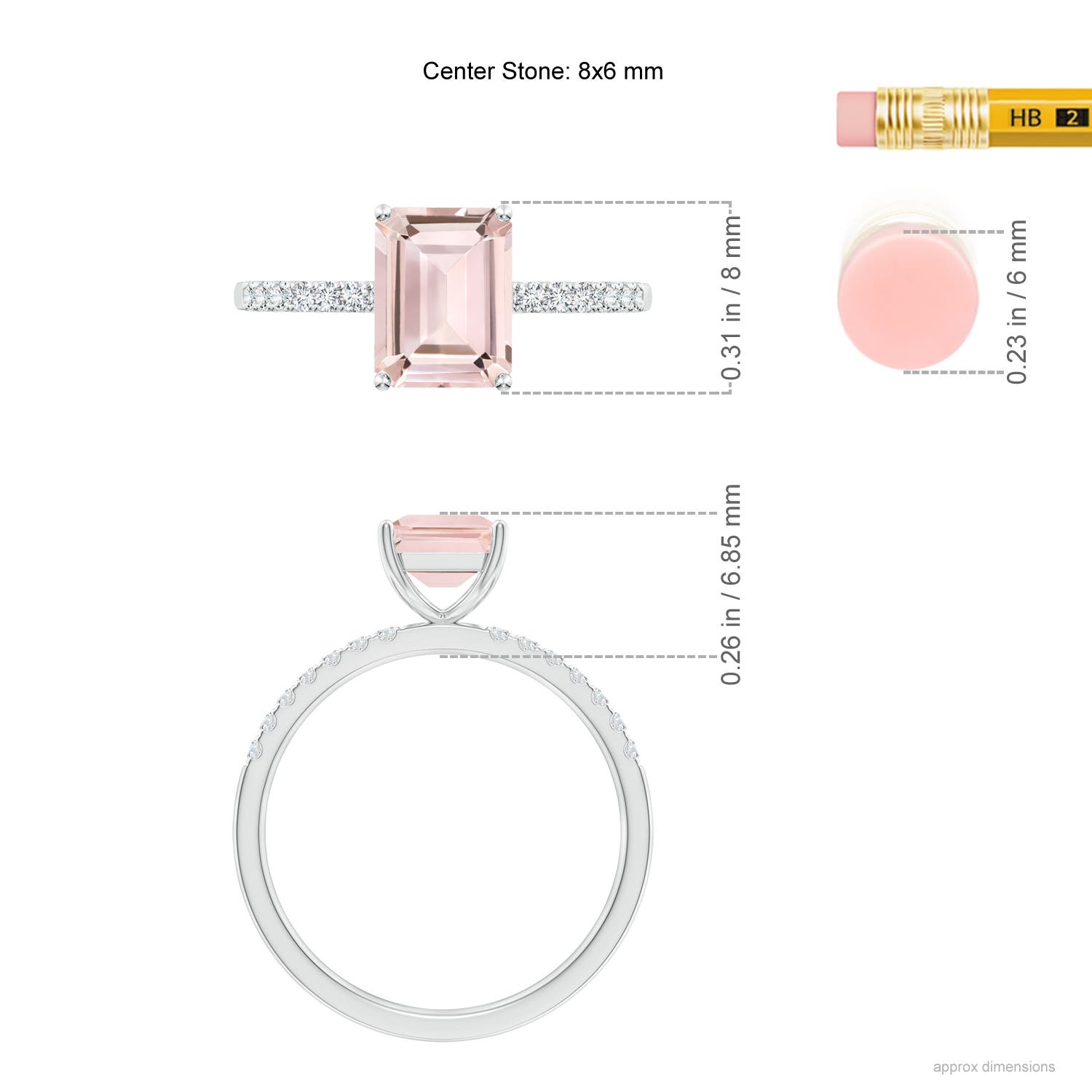 AA - Morganite / 1.57 CT / 14 KT White Gold