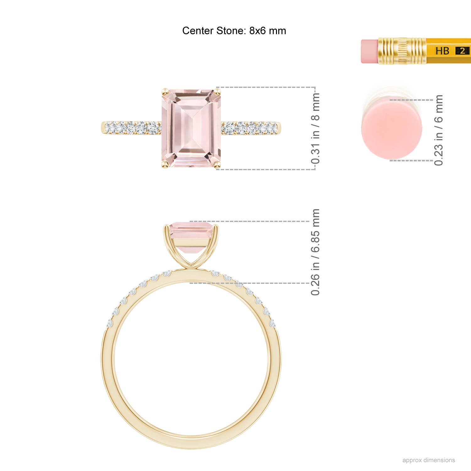 AA - Morganite / 1.57 CT / 14 KT Yellow Gold