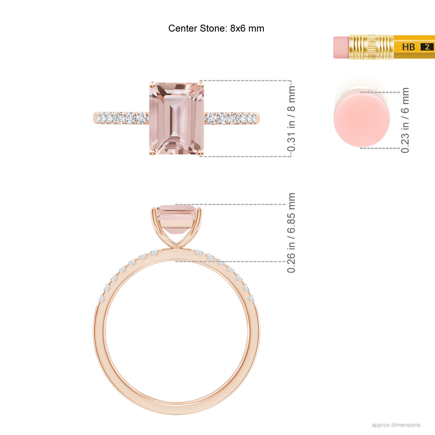 AAA - Morganite / 1.57 CT / 14 KT Rose Gold