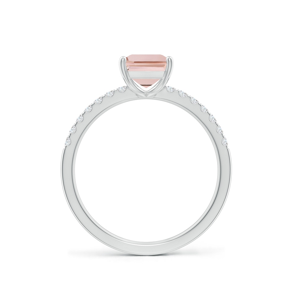 8x6mm AAA Emerald-Cut Morganite Engagement Ring with Diamonds in White Gold side 199