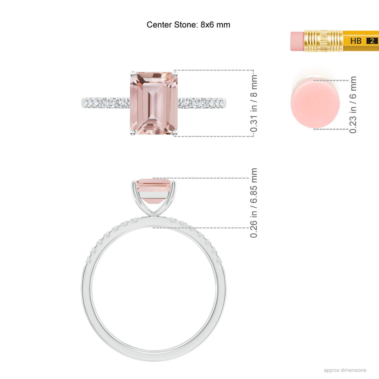 AAA - Morganite / 1.57 CT / 14 KT White Gold