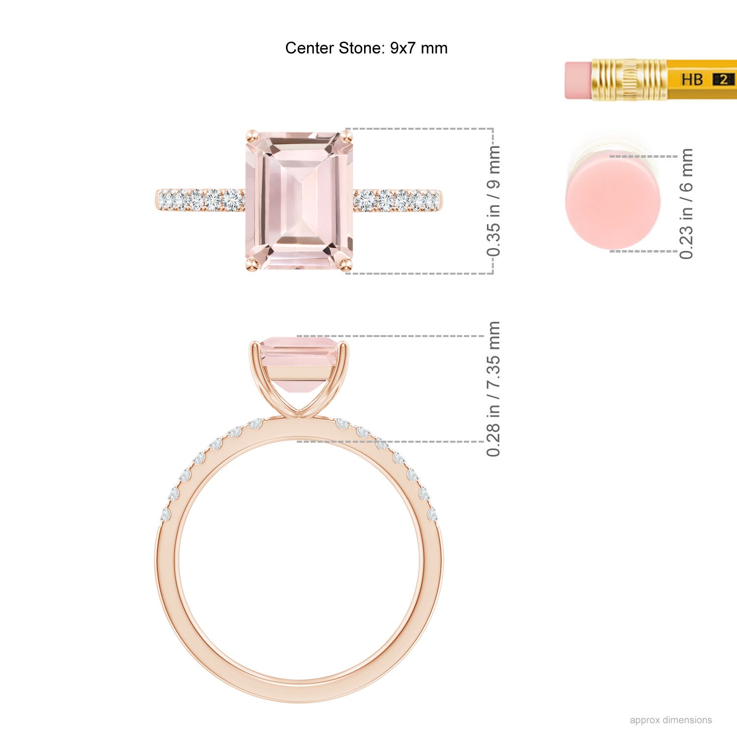 AA - Morganite / 2.25 CT / 14 KT Rose Gold