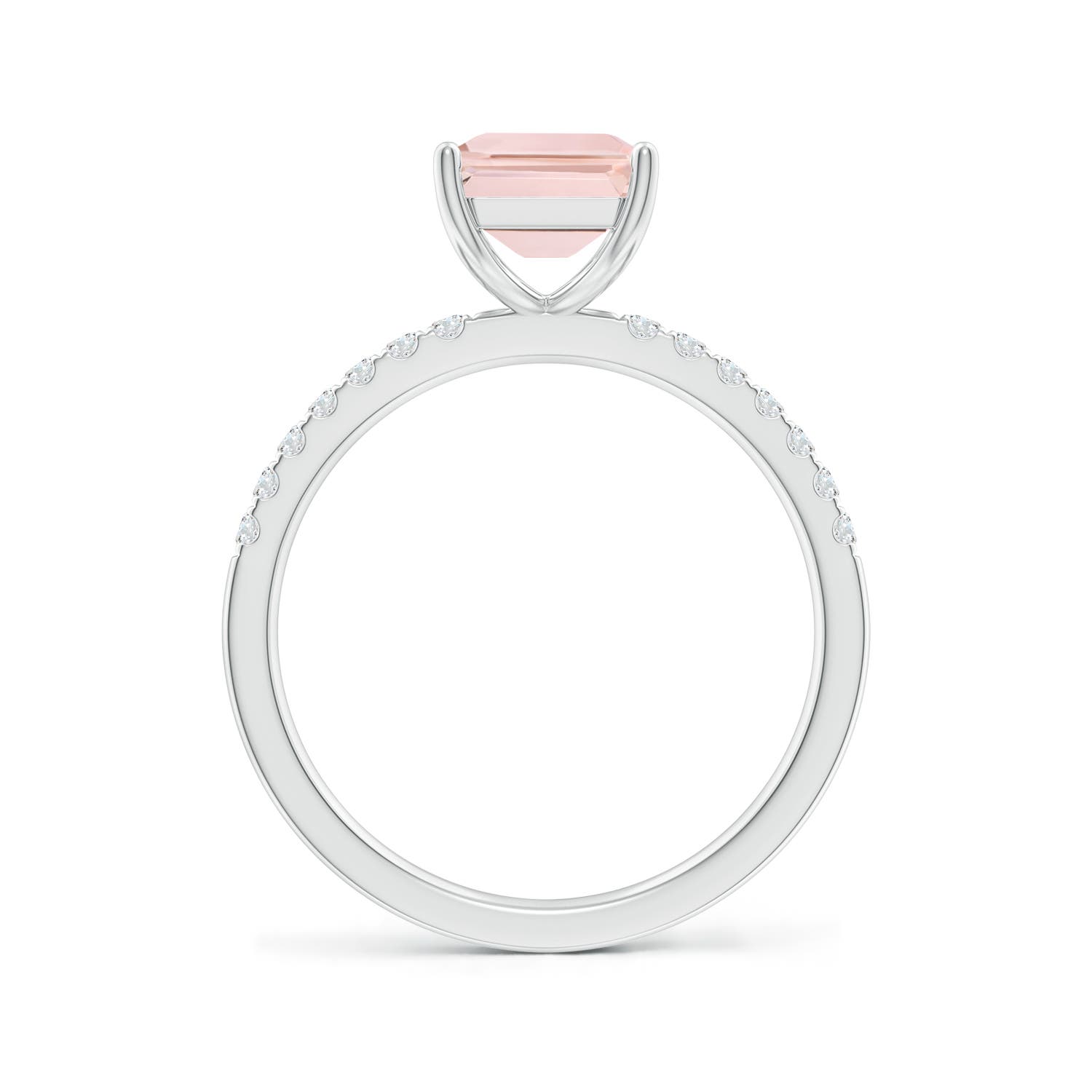 AA - Morganite / 2.25 CT / 14 KT White Gold