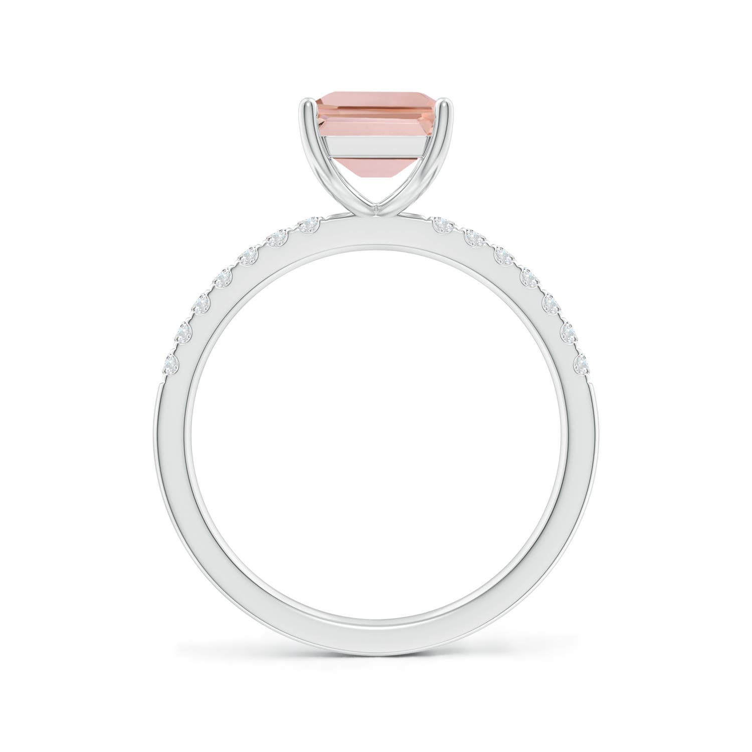 AAAA - Morganite / 2.25 CT / 14 KT White Gold