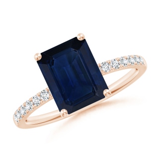 Emerald Cut AA Blue Sapphire
