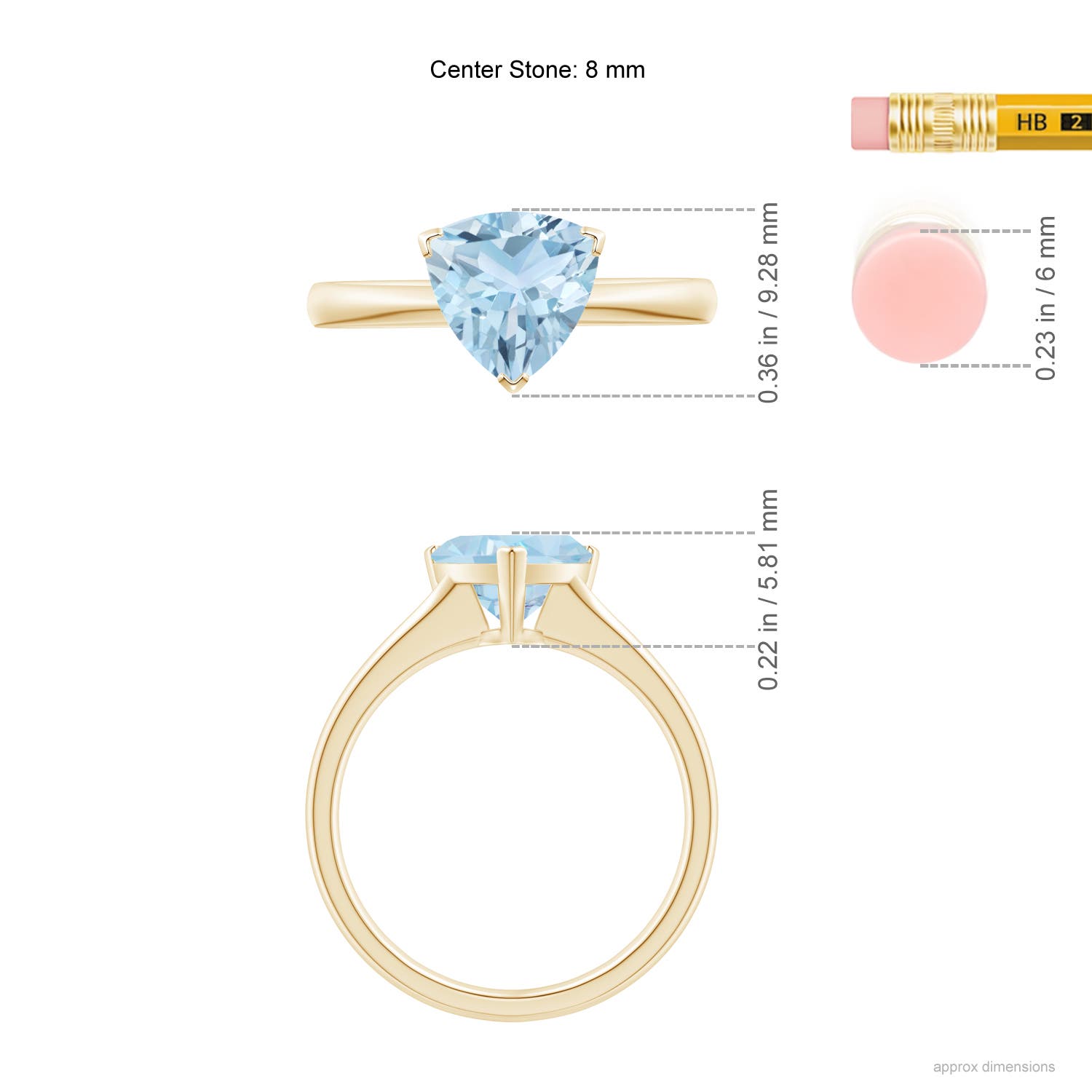 AA - Aquamarine / 1.4 CT / 14 KT Yellow Gold