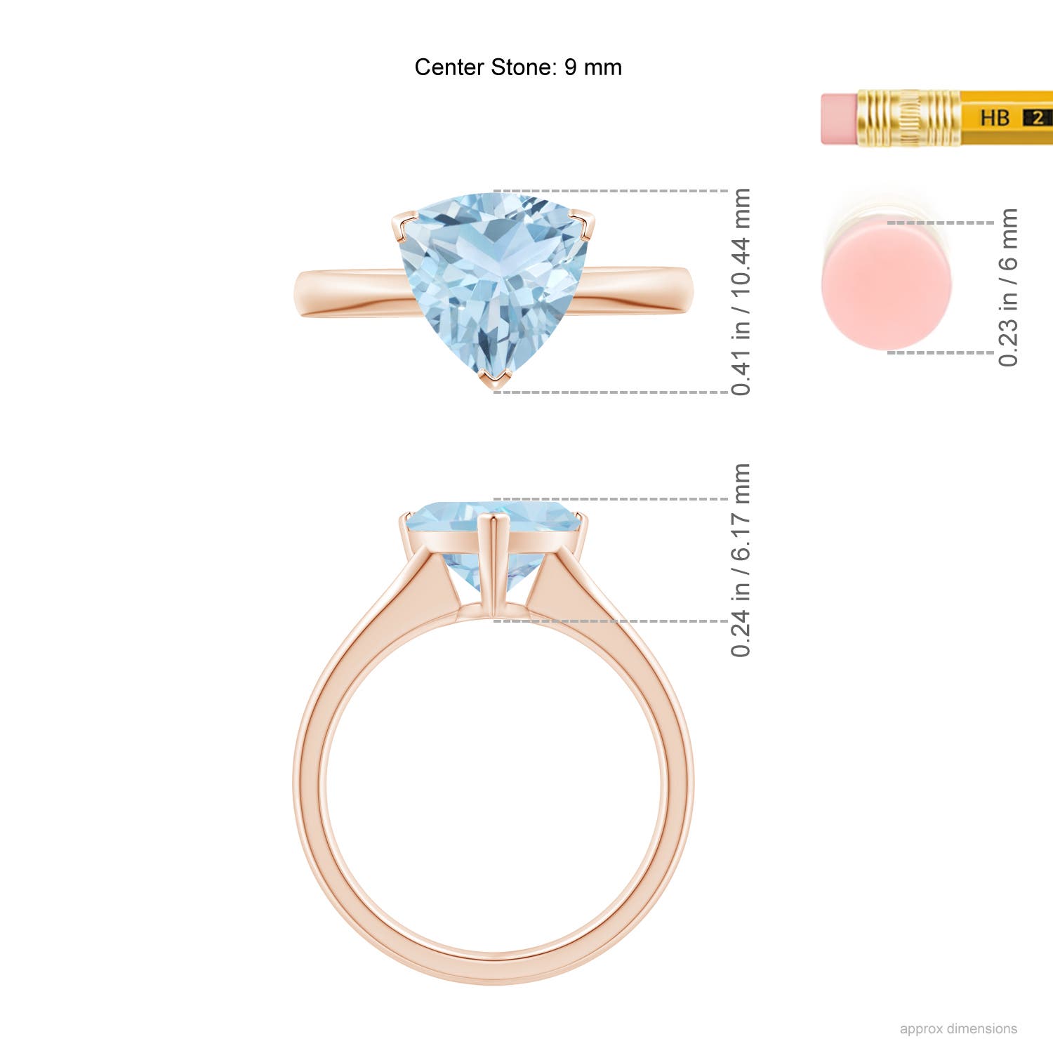 AA - Aquamarine / 2.1 CT / 14 KT Rose Gold