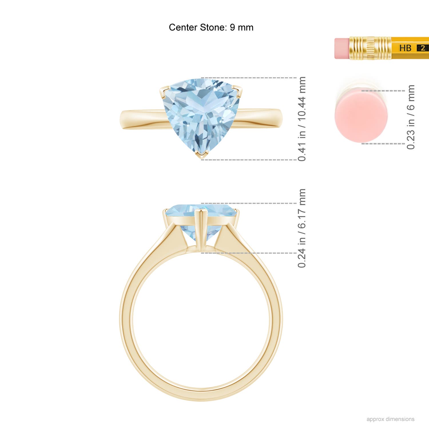 AA - Aquamarine / 2.1 CT / 14 KT Yellow Gold