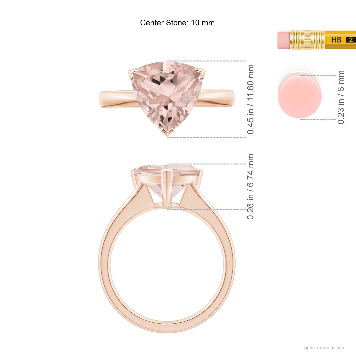 A - Morganite / 2.5 CT / 14 KT Rose Gold