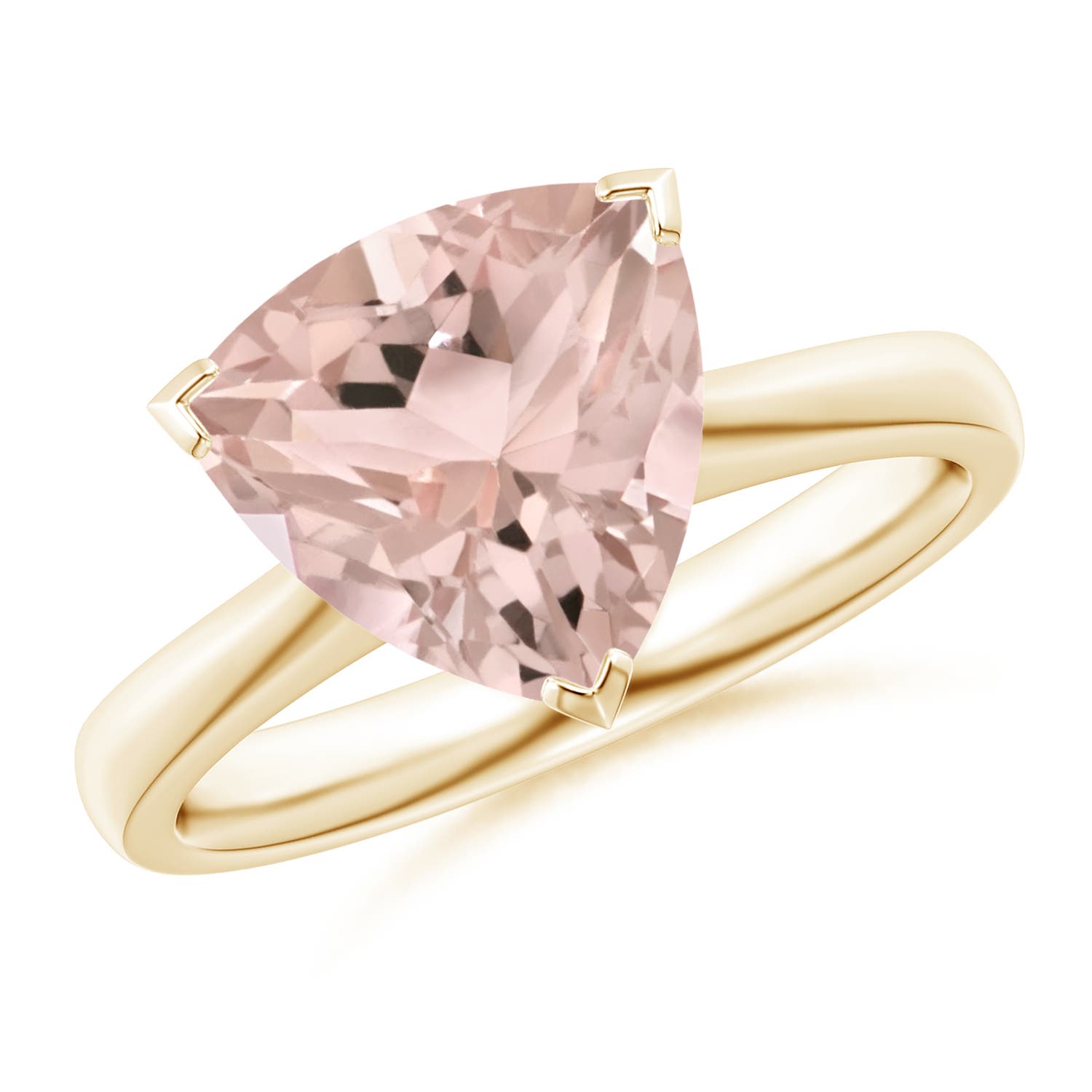 A - Morganite / 2.5 CT / 14 KT Yellow Gold